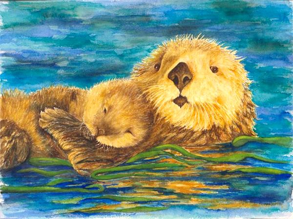 Mom & Baby Otter